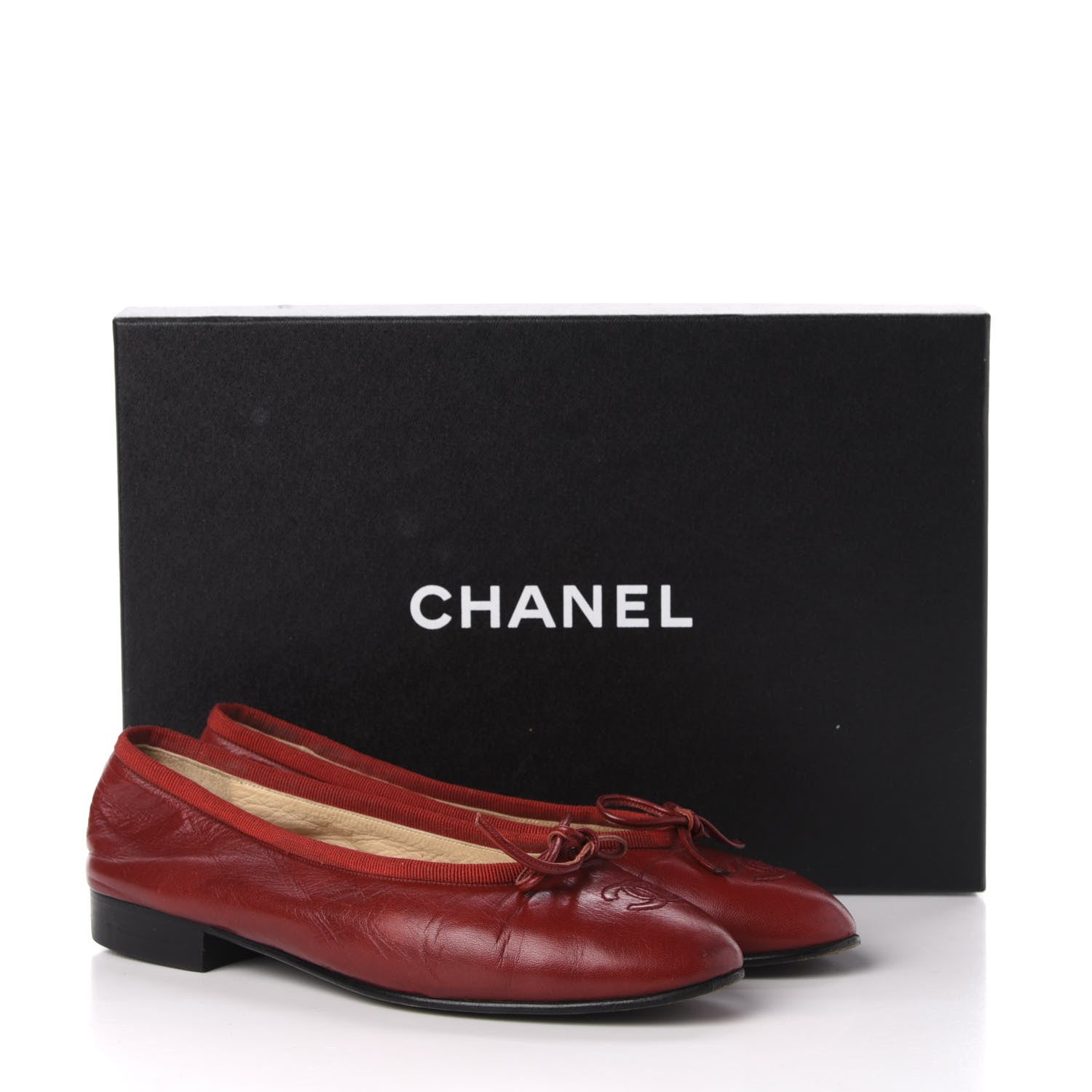 Chanel Goatskin CC Ballerina Flats 36.5 Red 8 of 8