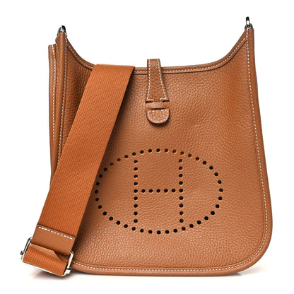 Hermes Taurillon Clemence Evelyne 23 Poche III Gold 1 of 11