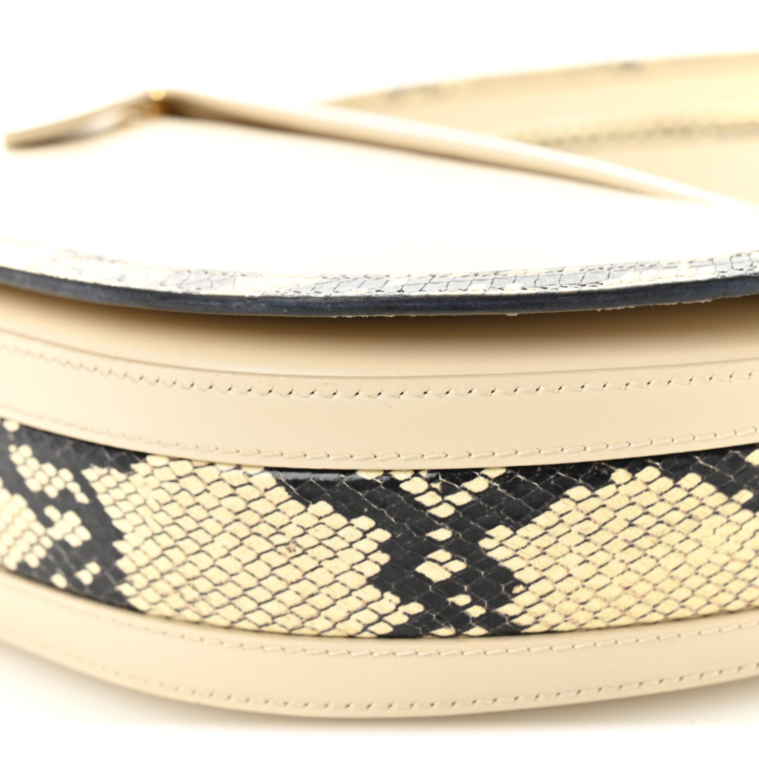 Burberry Calfskin Snakeskin Small Olympia Shoulder Bag Pale Biscuit 10 of 11