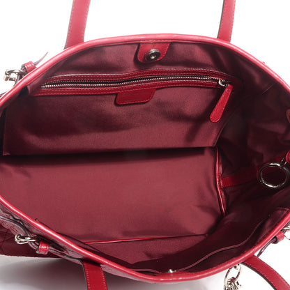 Christian Dior Coated Canvas Cannage Small Panarea Tote Red 5 of 7