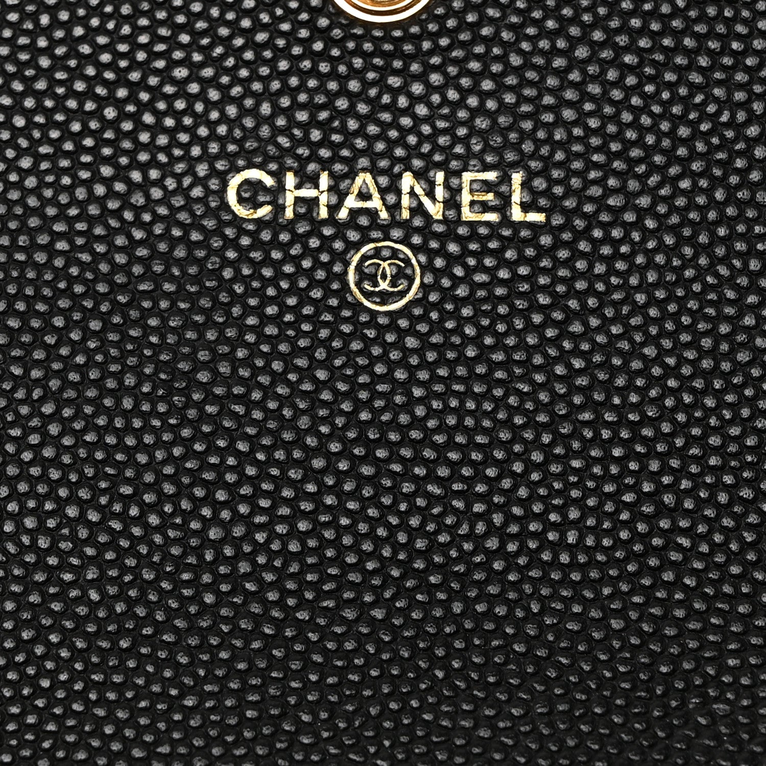 Chanel Caviar Quilted Textured CC Flap Wallet Black 6 of 9