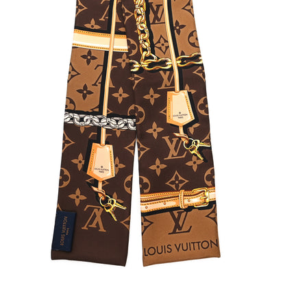 Louis Vuitton Silk Monogram Confidential Bandeau Brown 2 of 3