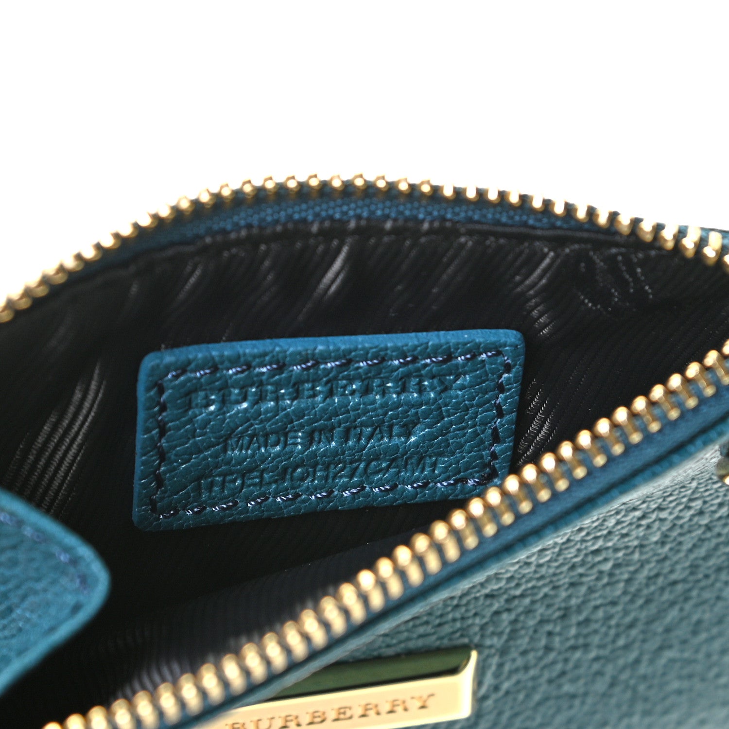 Burberry Goatskin Coin Case Card Holder Blue 5 of 7