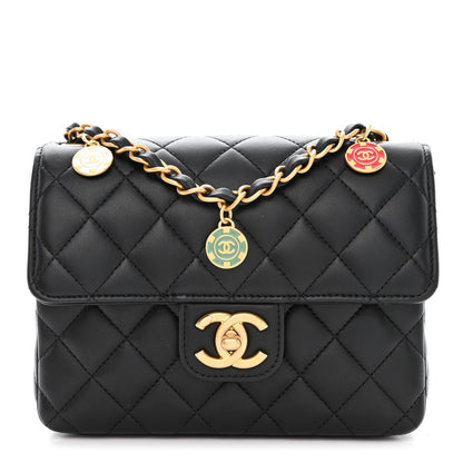 Chanel Lambskin Quilted Casino Chips Mini Flap Black 1 of 11
