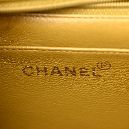 Chanel Nylon Quilted Double Pocket Shoulder Bag Dark Yellow 6 of 12