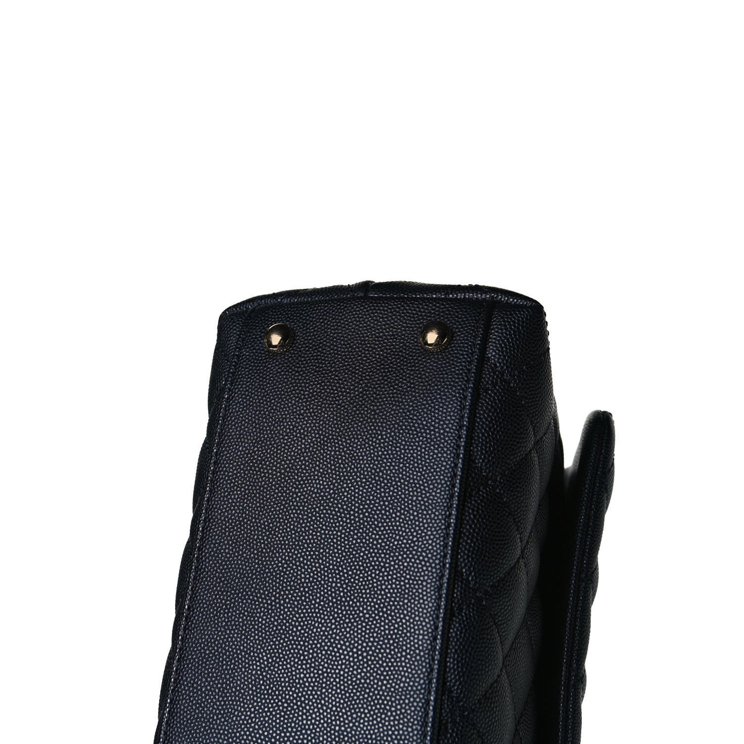 Caviar Quilted Small Coco Handle Flap Black