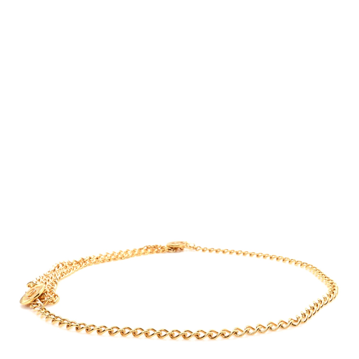 Chanel Metal Medallion CC Triple Chain Belt Gold 2 of 5