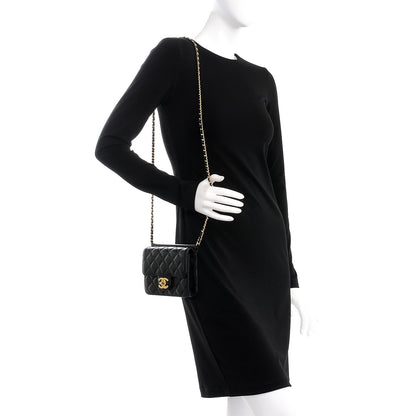 Chanel Lambskin Quilted Crossing Times Mini Flap Black 2 of 8
