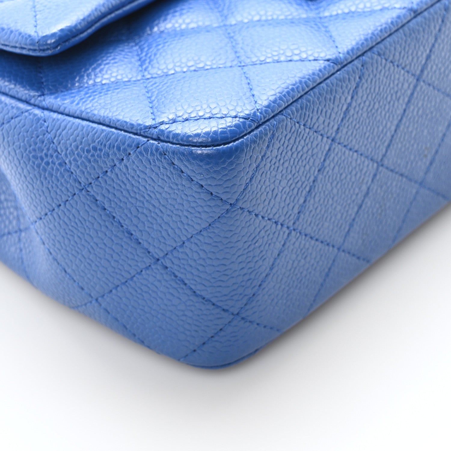 Chanel Caviar Quilted Mini Rectangular Flap Blue 18 of 23