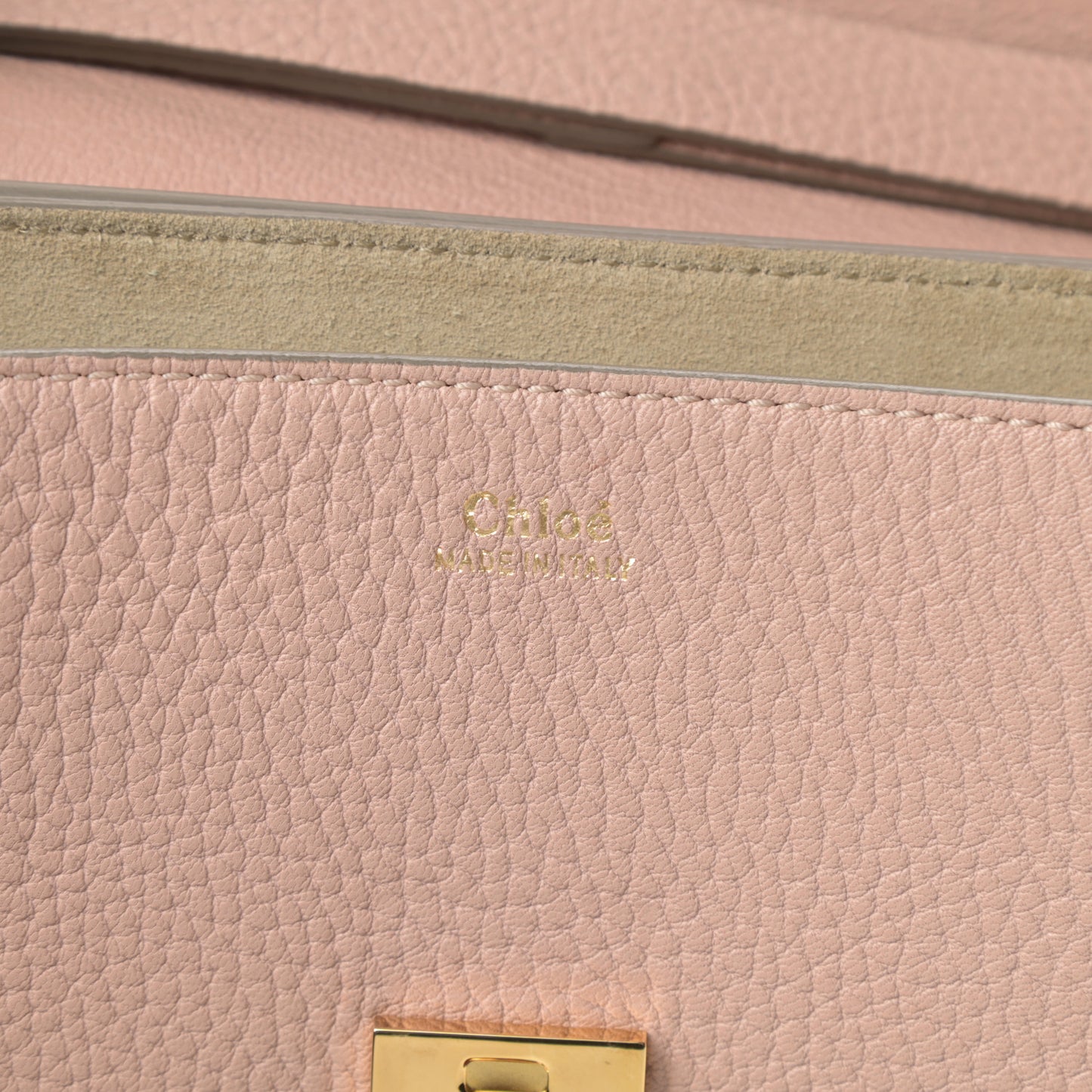 Grained Lambskin Drew Shoulder Bag Cement Pink