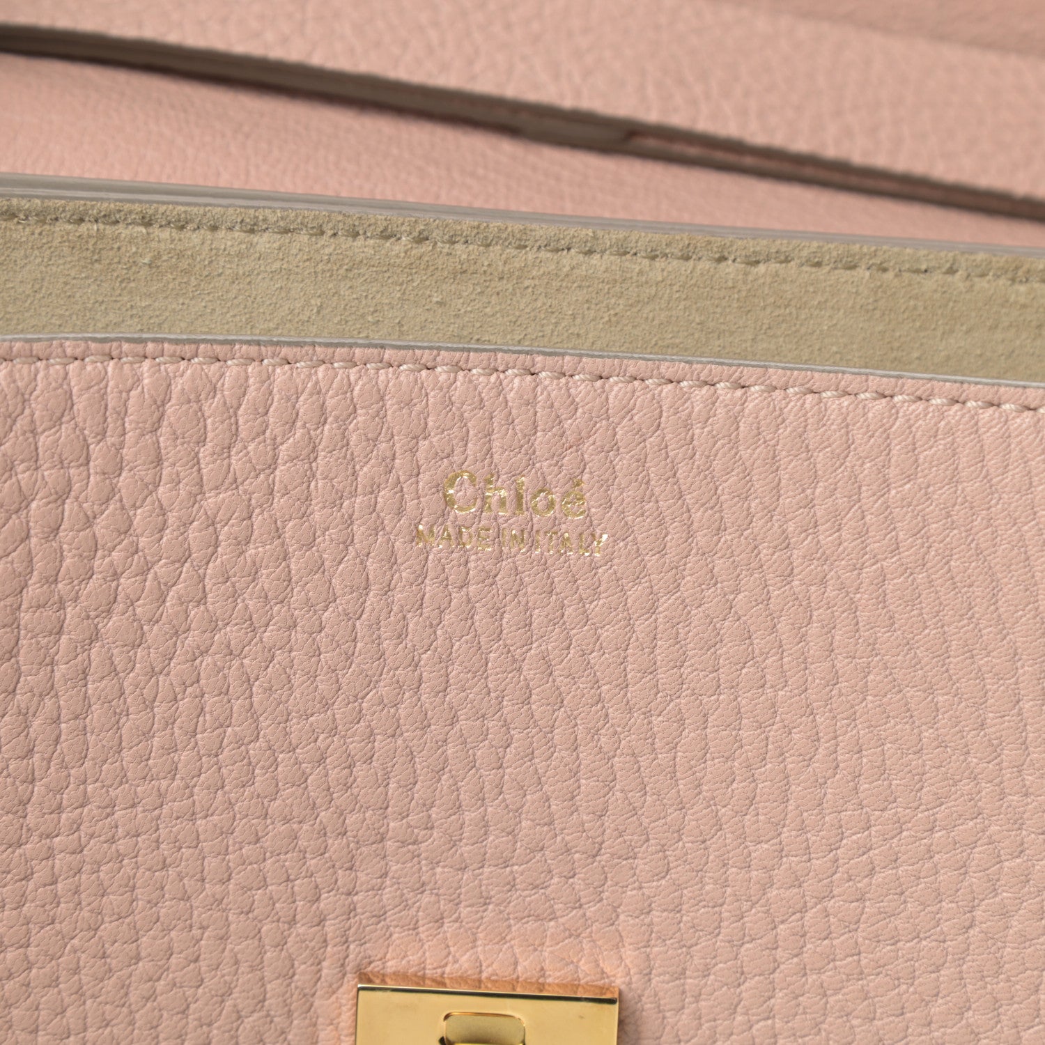 Chloe Grained Lambskin Drew Shoulder Bag Cement Pink 6 of 13