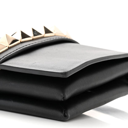 Valentino Garavani Vitello Rockstud Flap Wallet On Strap Black 9 of 14