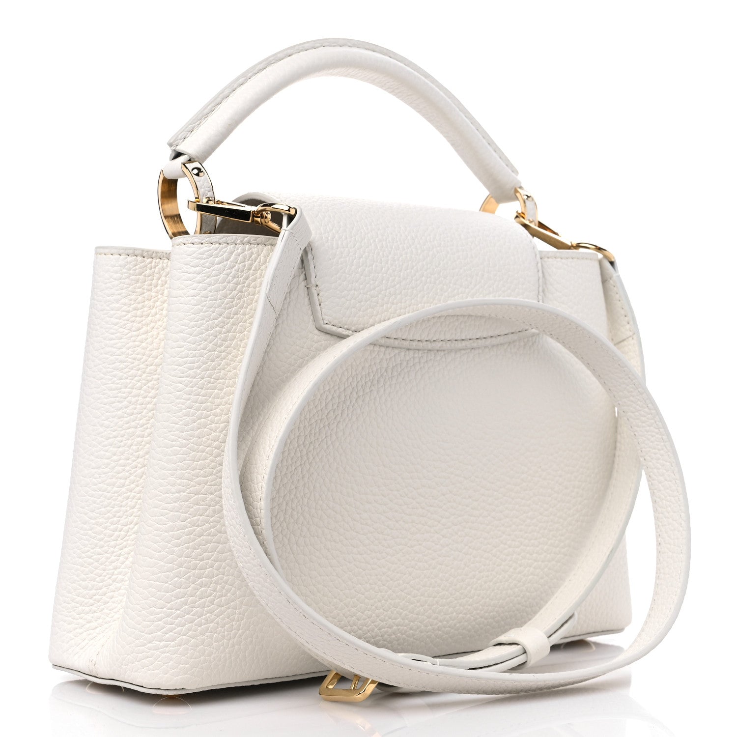 Louis Vuitton Taurillon Capucines BB Snow 3 of 10
