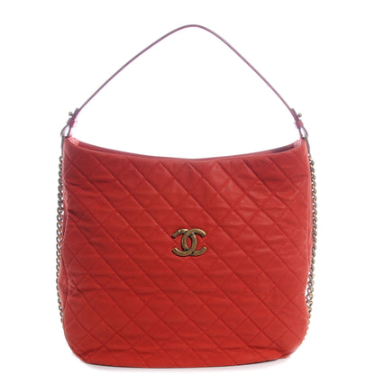Chanel Iridescent Caviar Country Chic Hobo Red 1 of 7