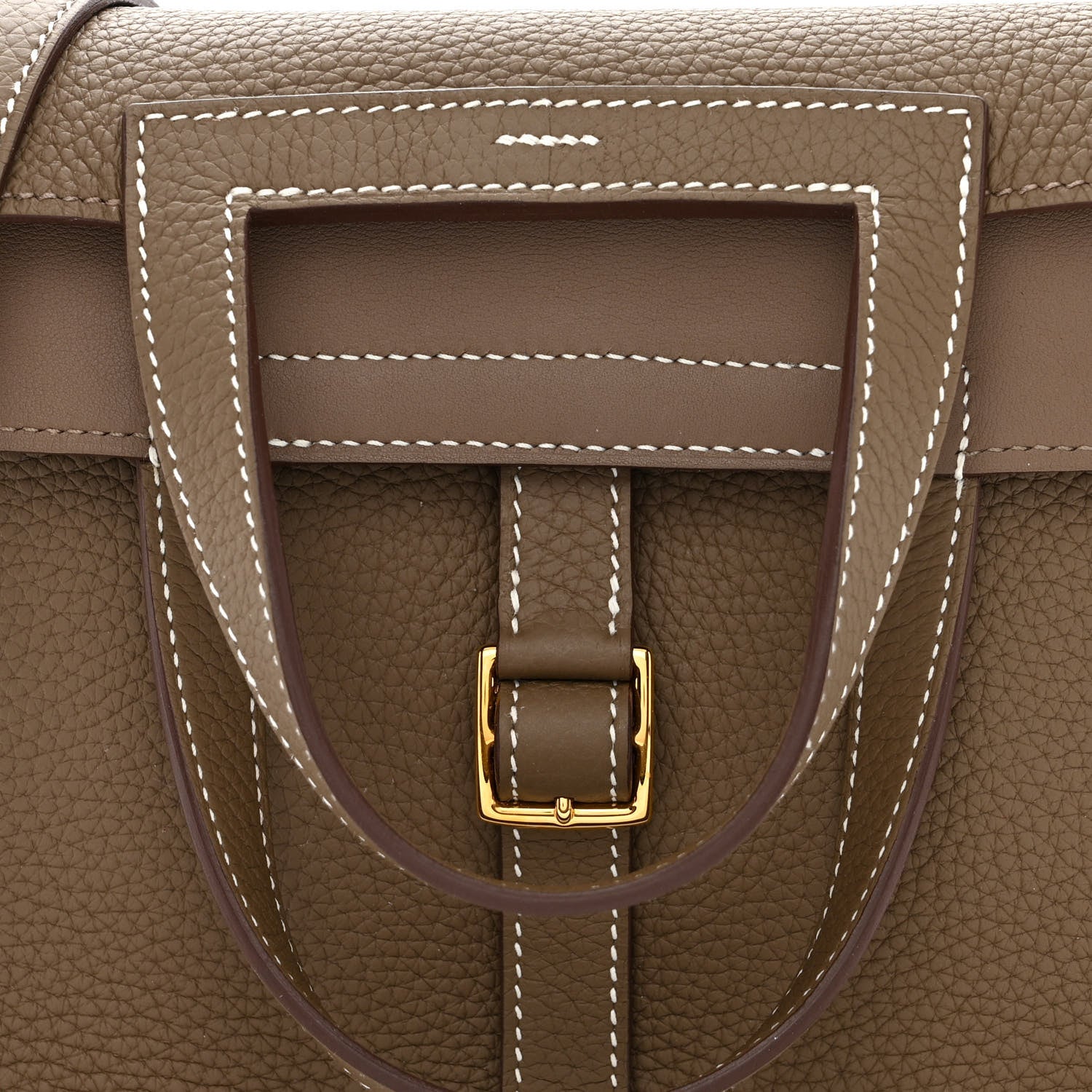 Hermes Taurillon Clemence Halzan 25 Etoupe 8 of 10