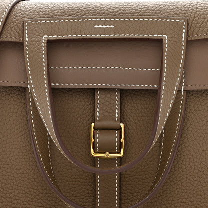 Hermes Taurillon Clemence Halzan 25 Etoupe 8 of 10
