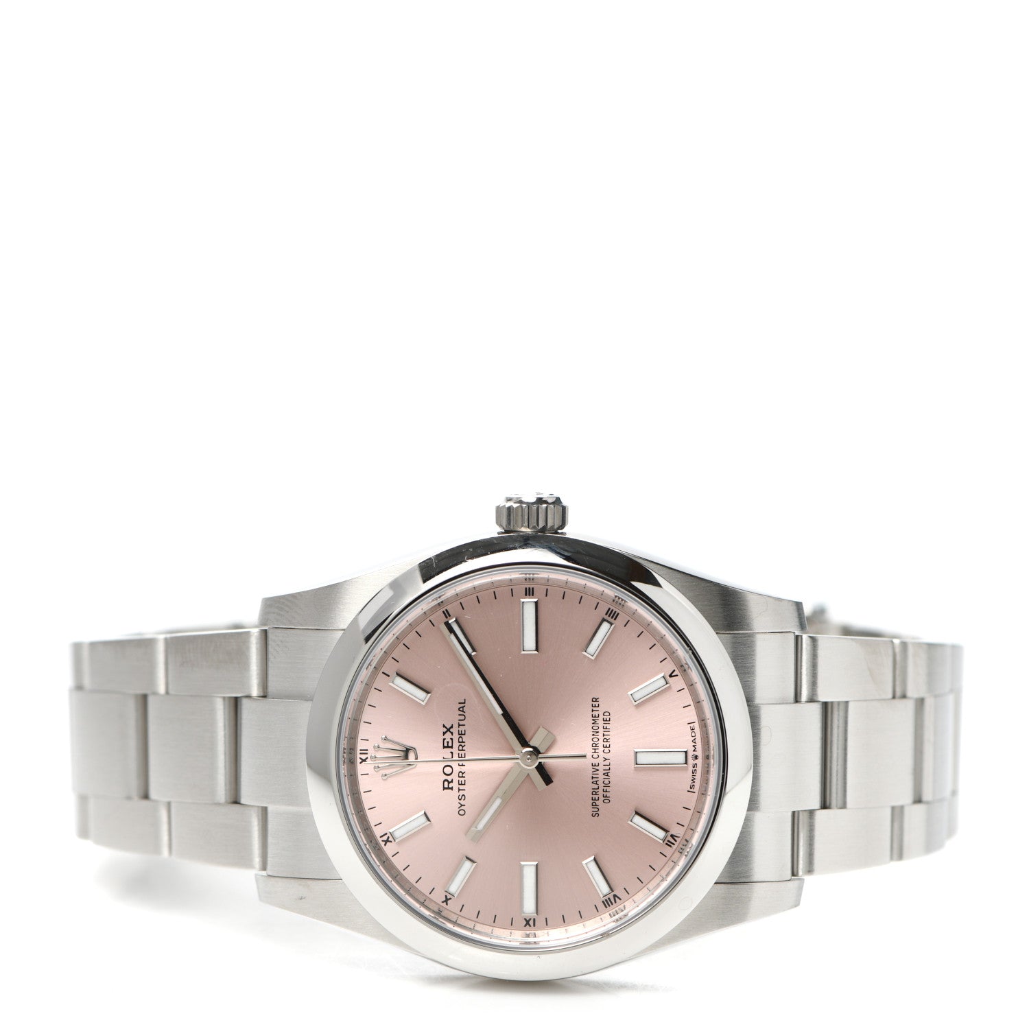 Rolex Stainless Steel 34mm Oyster Perpetual Watch Pink 124200 2 of 4