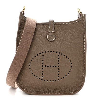 Hermes Taurillon Clemence Evelyne TPM Etoupe 1 of 9
