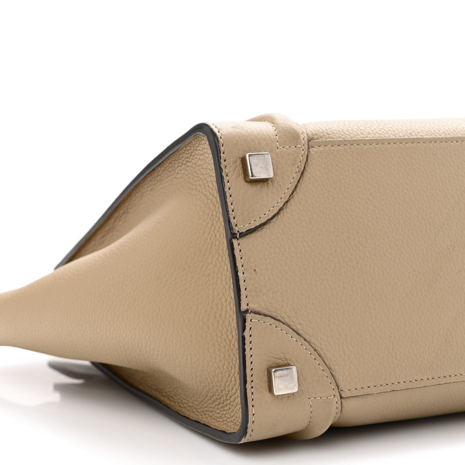 Celine Drummed Calfskin Micro Luggage Dune 11 of 13