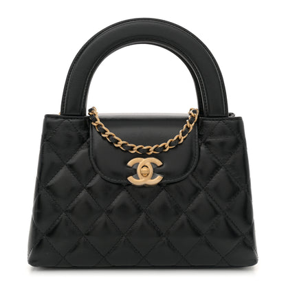 Chanel Shiny Aged Calfskin Quilted Nano Kelly Shopper Black 1 of 11