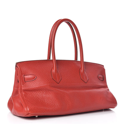 Hermes Taurillon Clemence JPG Shoulder Birkin II 42 Rouge Vif 3 of 15