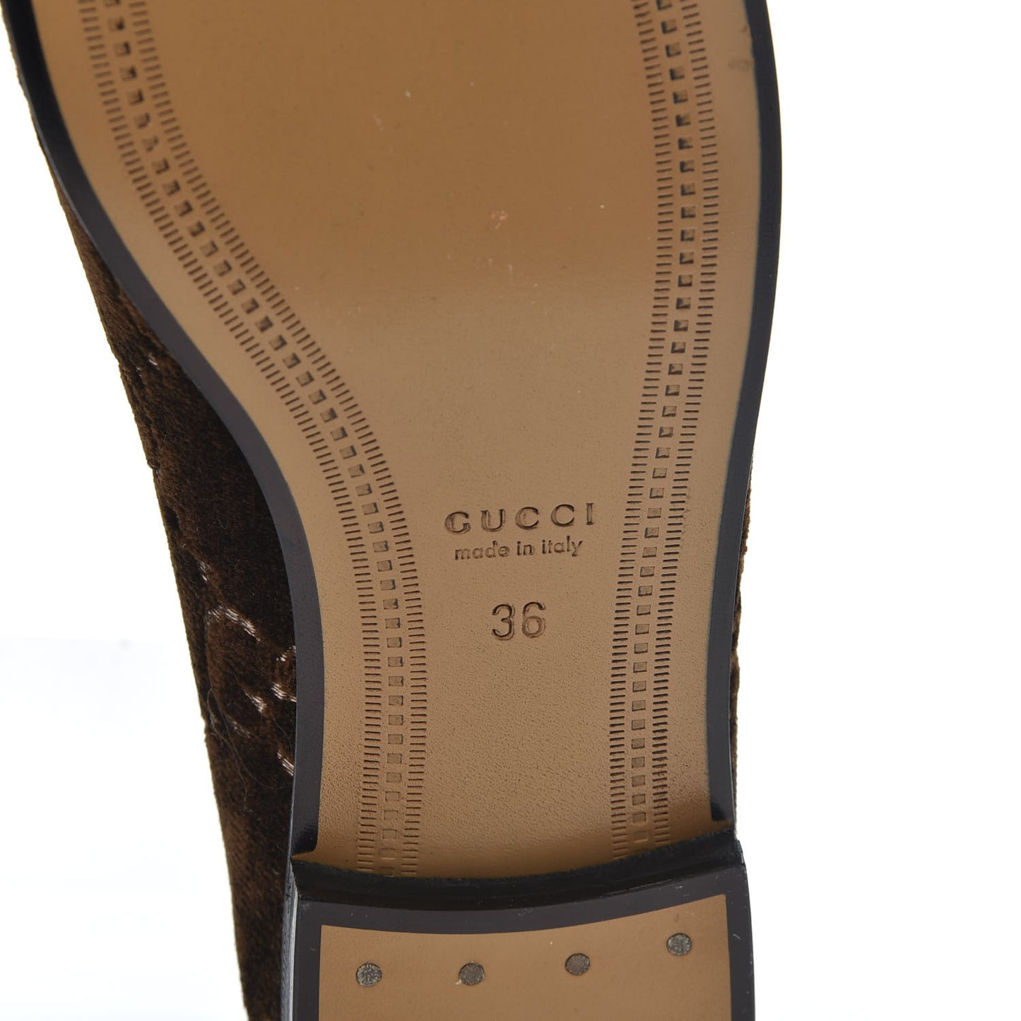 Velvet GG Monogram Horsebit Womens Jordaan Loafers 36 Brown Black