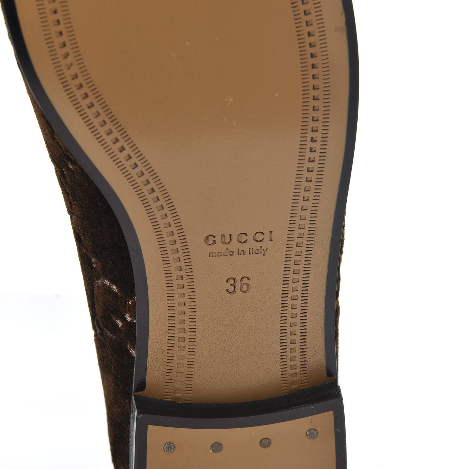 Gucci Velvet GG Monogram Horsebit Womens Jordaan Loafers 36 Brown Black 8 of 11
