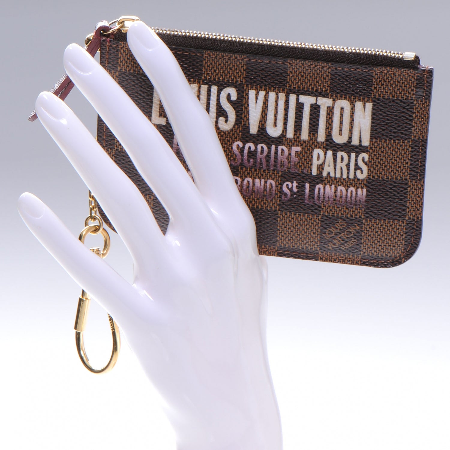 Louis Vuitton Damier Ebene Scribe Affiche Key Pouch 2 of 7