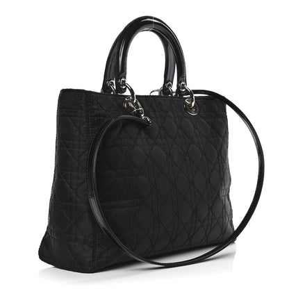 Christian Dior Nylon Cannage Large Lady Dior Black 2 of 10