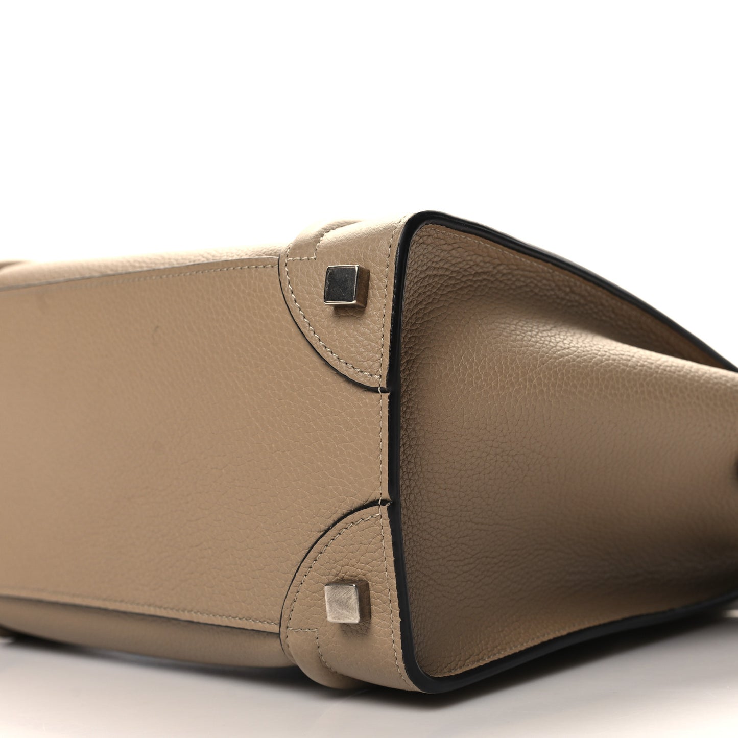 Drummed Calfskin Micro Luggage Dune