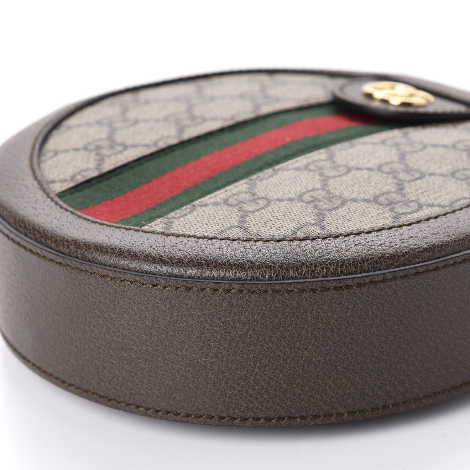 Gucci GG Supreme Monogram Web Mini Ophidia Round Shoulder Bag Brown 7 of 10