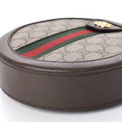 Gucci GG Supreme Monogram Web Mini Ophidia Round Shoulder Bag Brown 7 of 10