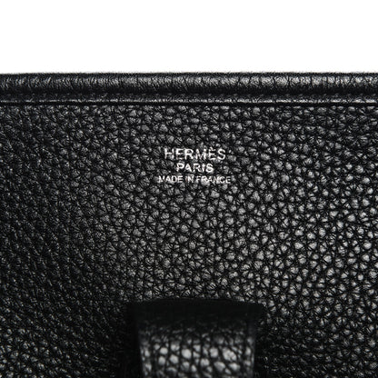 Hermes Taurillon Clemence Evelyne III GM Black 8 of 8