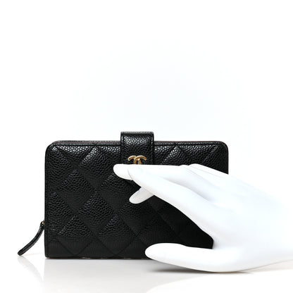 Chanel Caviar Quilted CC French Wallet Black 2 of 11
