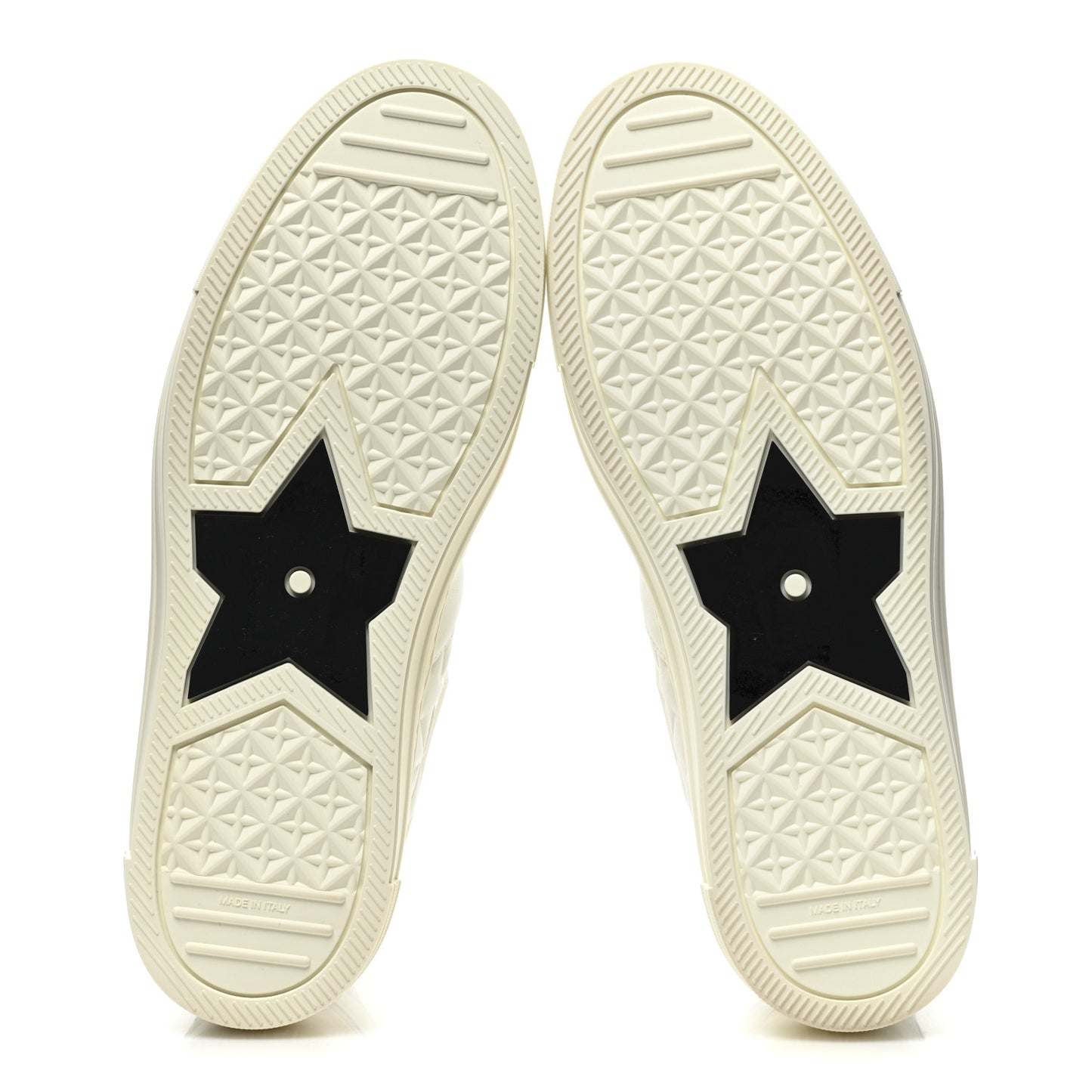 Etoile Embossed Dior High Top Sneakers 40 Snow White