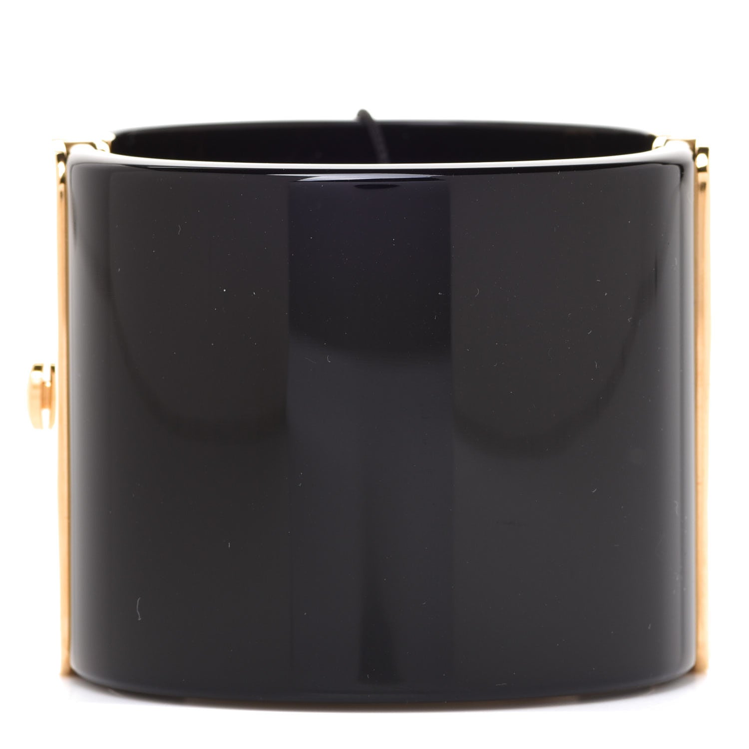 Chanel Resin Along The Nile CC Cuff Black Gold 3 of 6