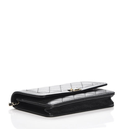Chanel Caviar Quilted Boy Wallet On Chain WOC Black 4 of 9