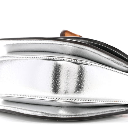 Gucci Metallic Calfskin Mini Bamboo 1947 Top Handle Bag Silver 10 of 11