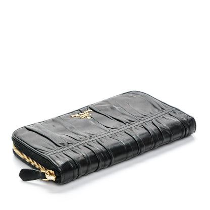 Prada Nappa Gaufre Zip Around Wallet Nero Black 4 of 6