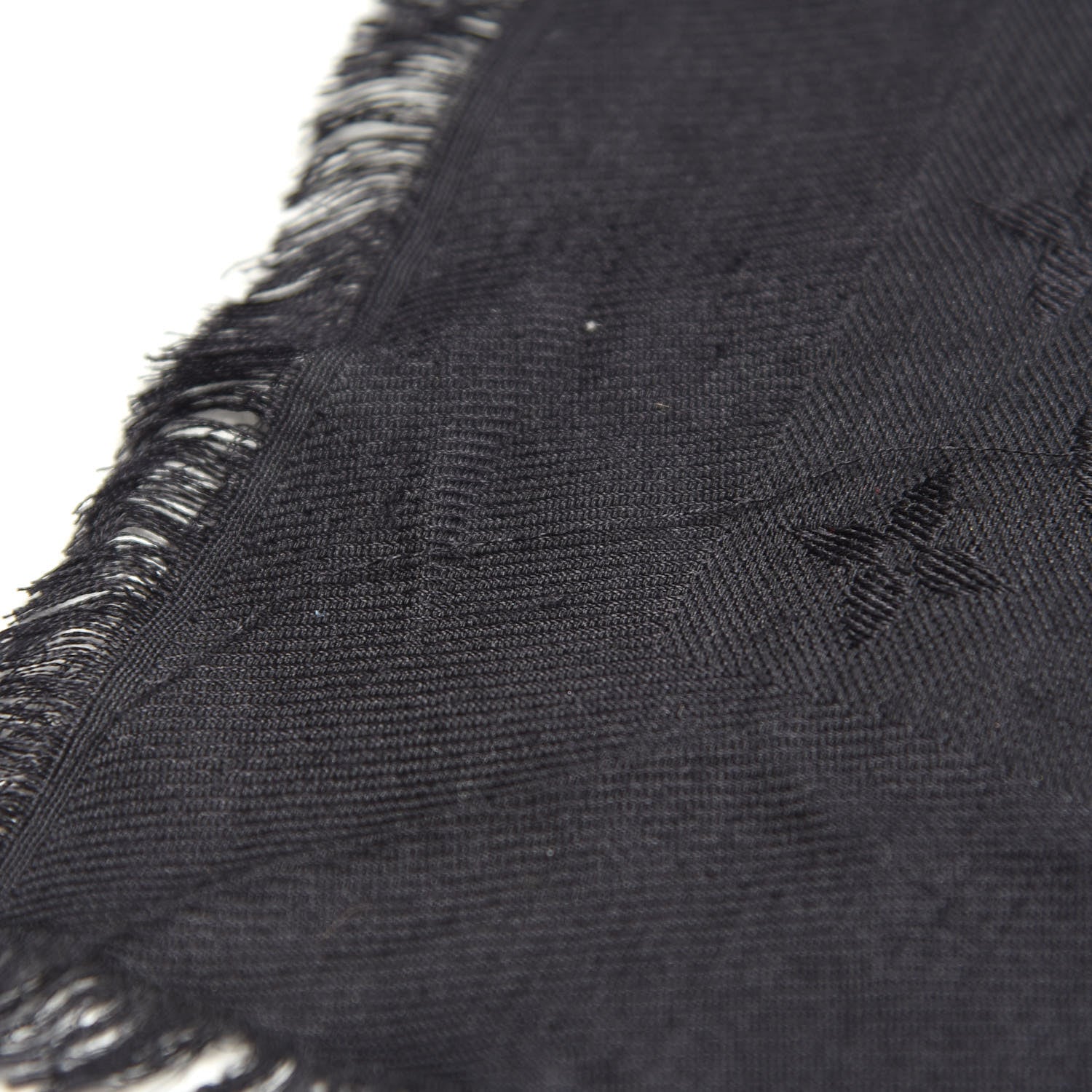 Louis Vuitton Wool Silk Monogram Shawl Black 10 of 17