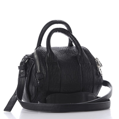 Alexander Wang Pebbled Lambskin Mini Rockie Black Rhodium Hardware 2 of 9