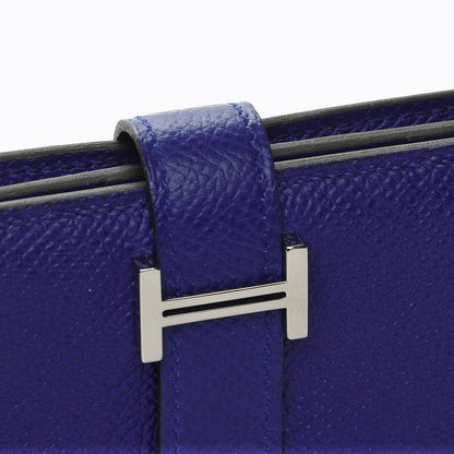 Hermes Epsom Bearn Gusset Wallet Bleu Electrique 8 of 9