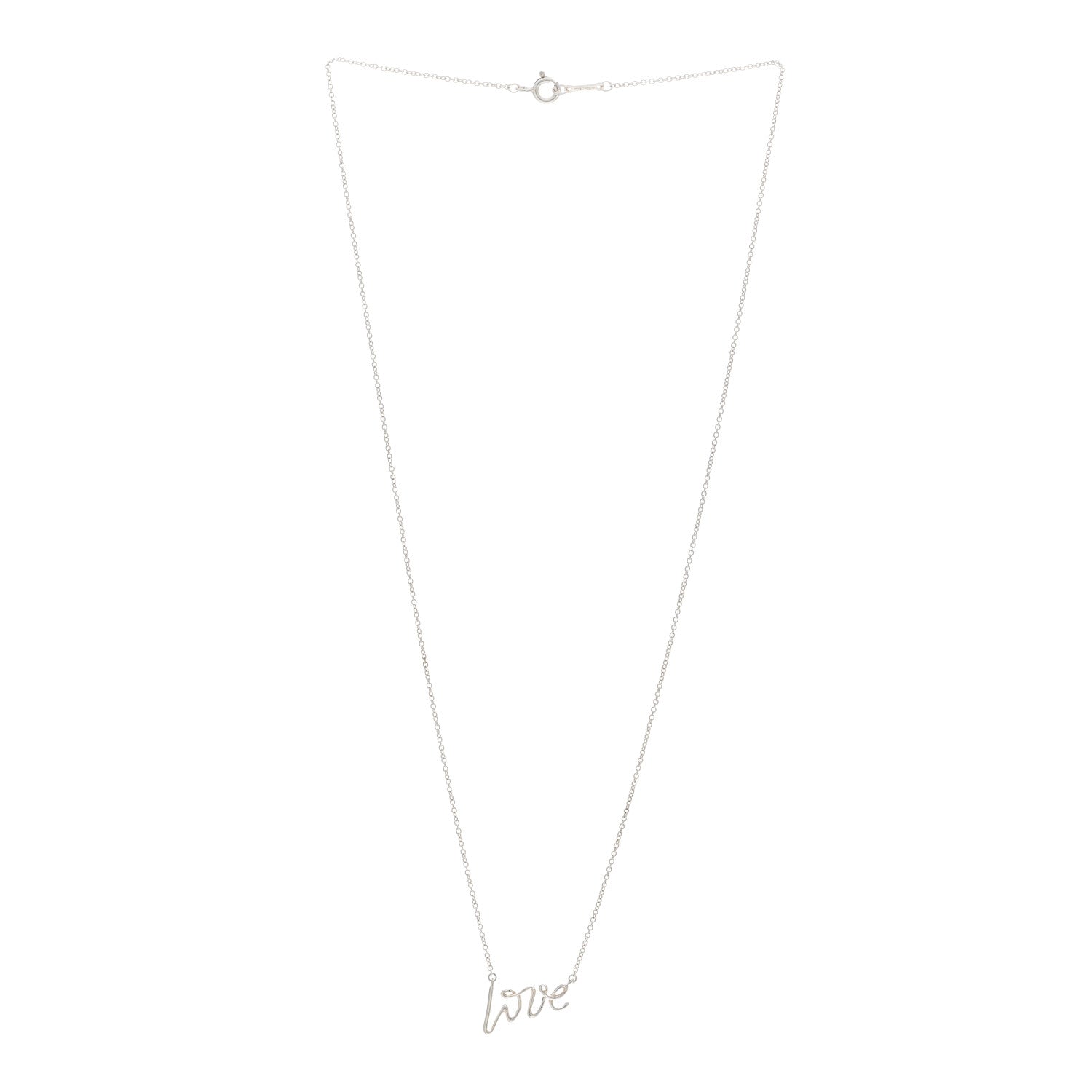 Tiffany Sterling Silver Paloma Picasso Graffiti Love Pendant Necklace 3 of 4