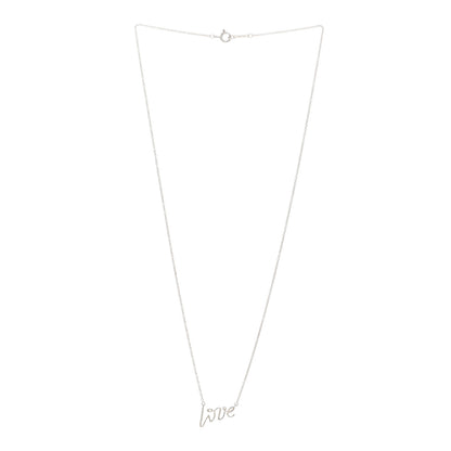 Tiffany Sterling Silver Paloma Picasso Graffiti Love Pendant Necklace 3 of 4
