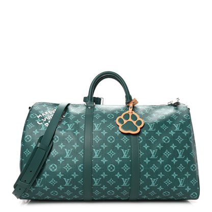 Louis Vuitton Monogram Heritage Keepall Bandouliere 50 Green 1 of 10