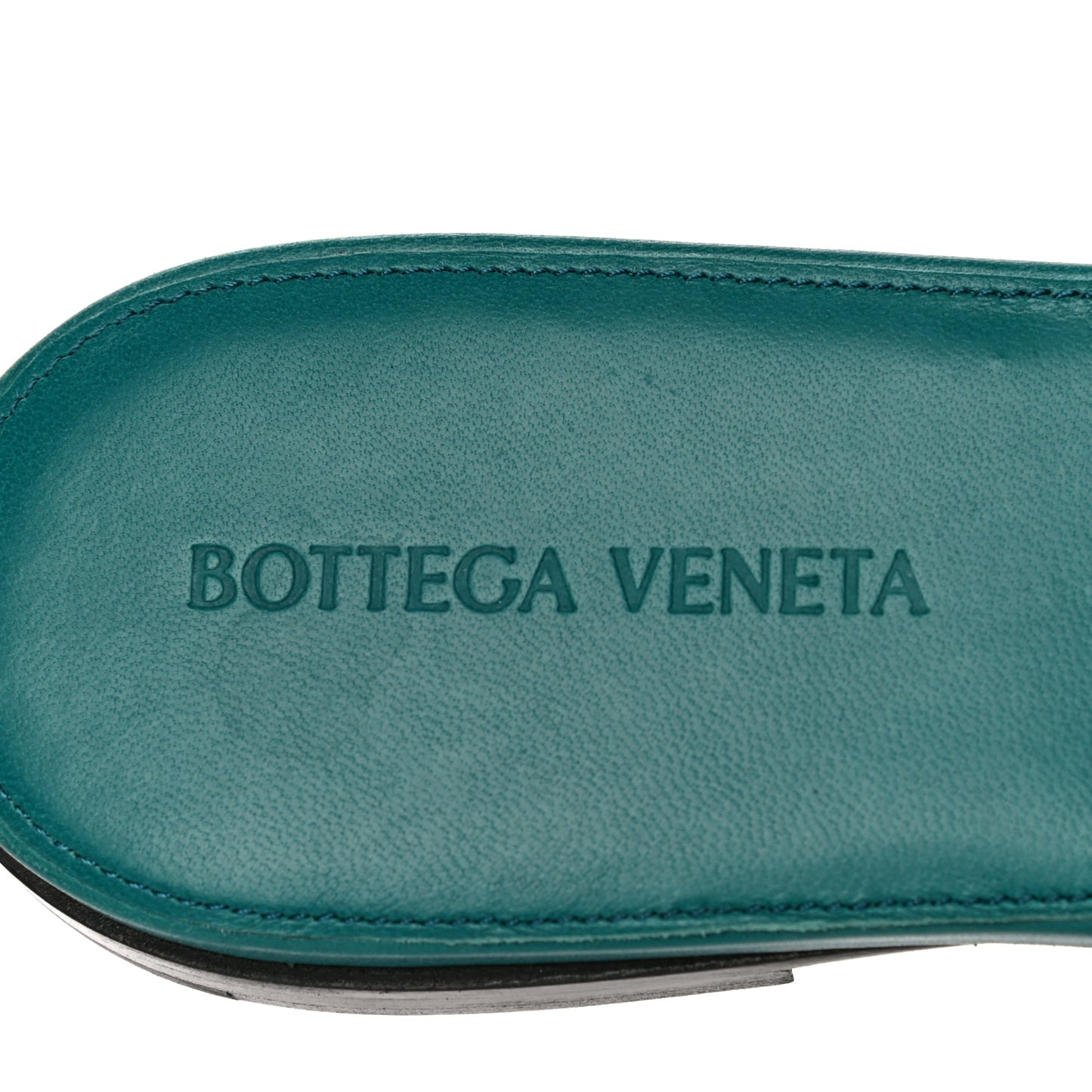 Nappa Quilted Rubber Lido Flat Sandals 39.5 Duck Green