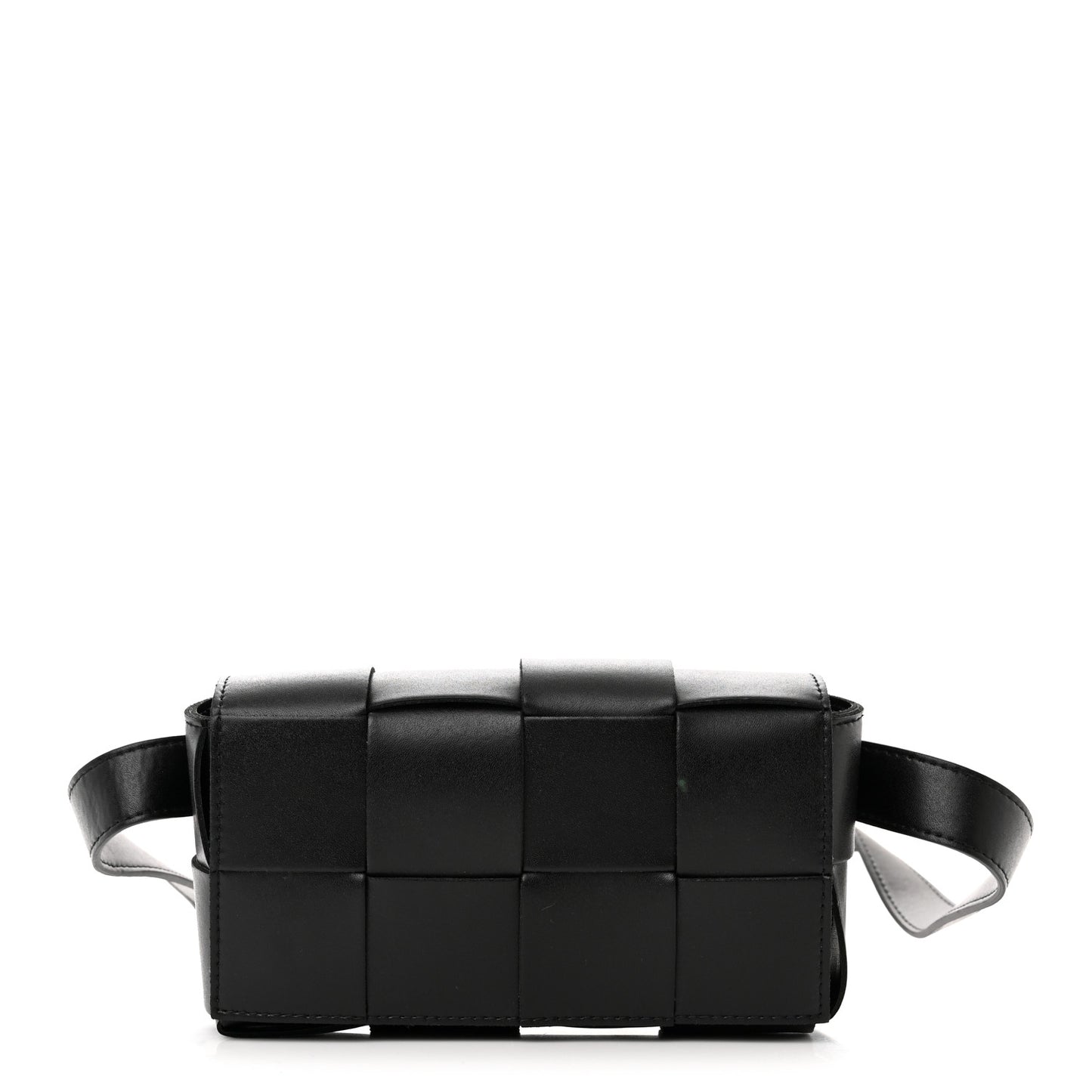 Nappa Maxi Intreccio The Belt Cassette Bag Black