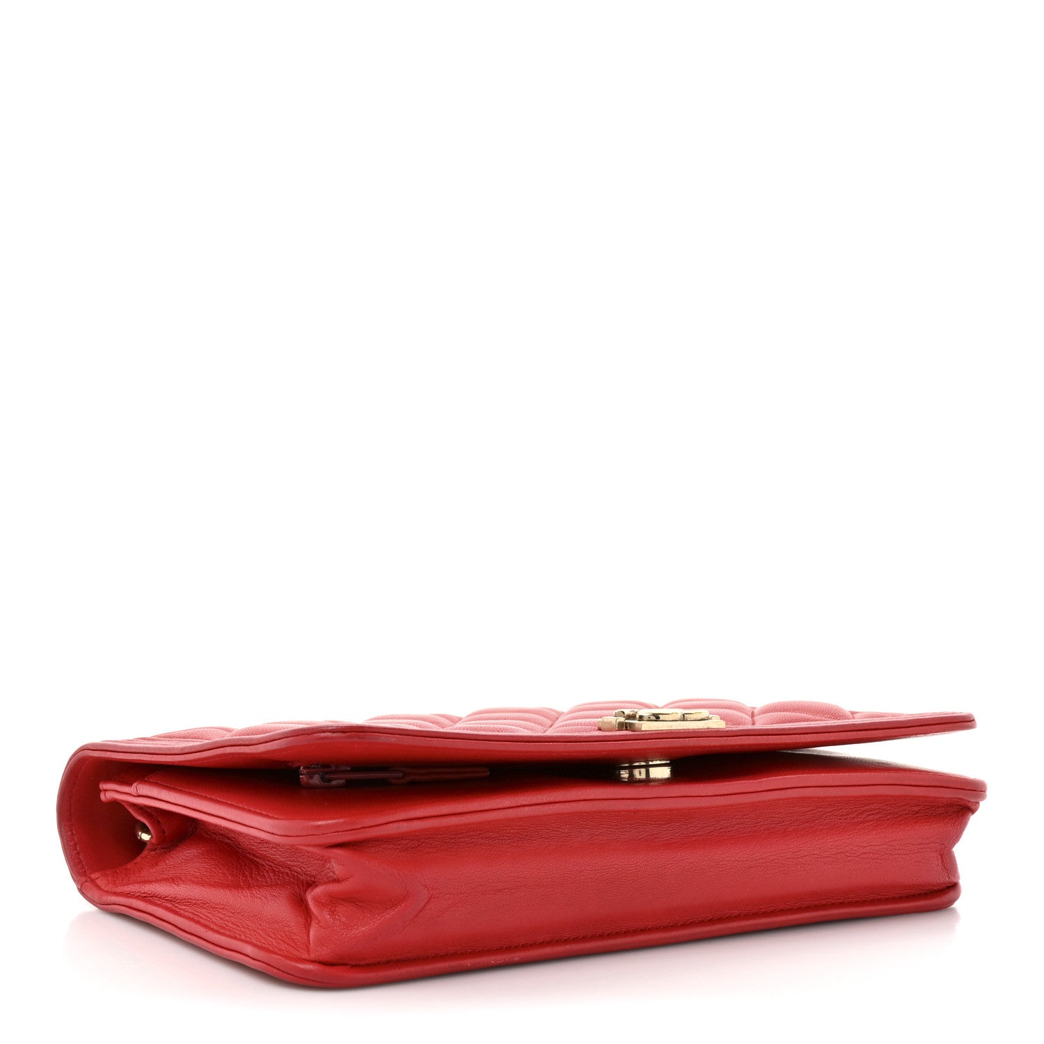 Chanel Lambskin Quilted Boy Wallet On Chain WOC Red 4 of 16
