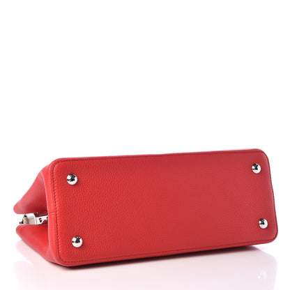 Louis Vuitton Taurillon Python Capucines MM Rubis 4 of 7
