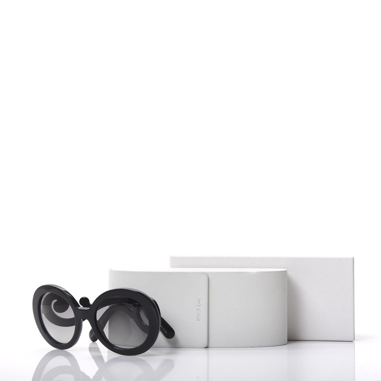 Prada Baroque Sunglasses SPR 27N Black 7 of 7
